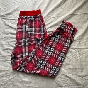 Victoria's Secret PINK Red Plaid Flannel Pajama Pants, L
